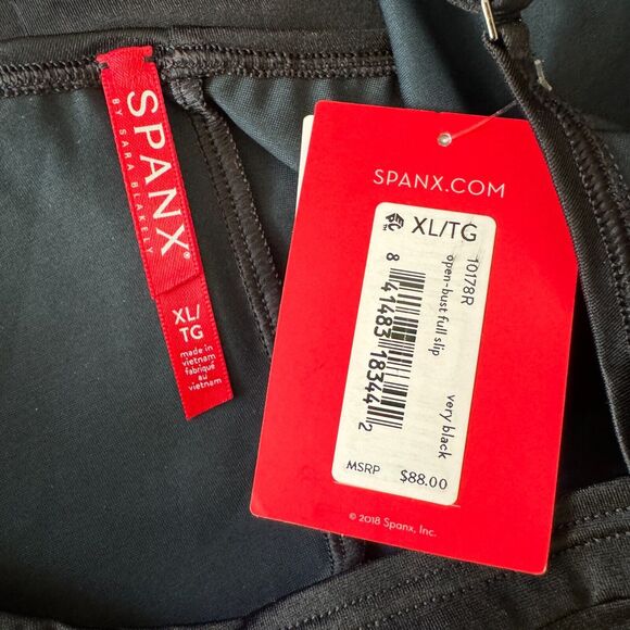 SPANX SmartGrip™ Slip Open-Bust Full Slip Very XL Black Retail $88 New - Picture 5 of 5